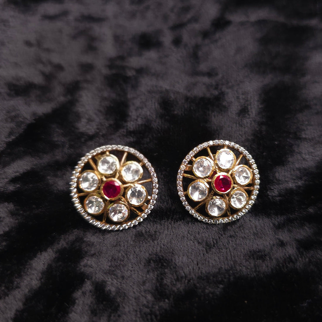 Ruby Petal Studs