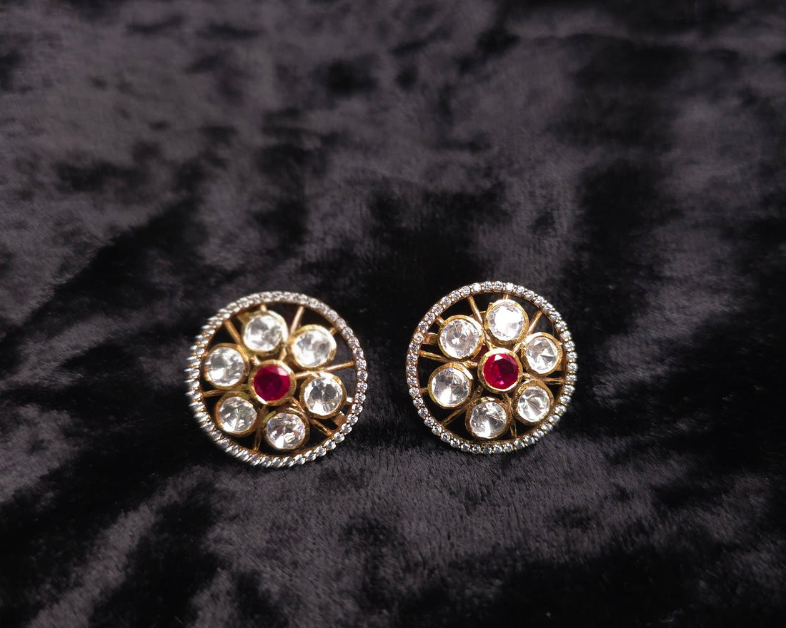 Ruby Petal Studs